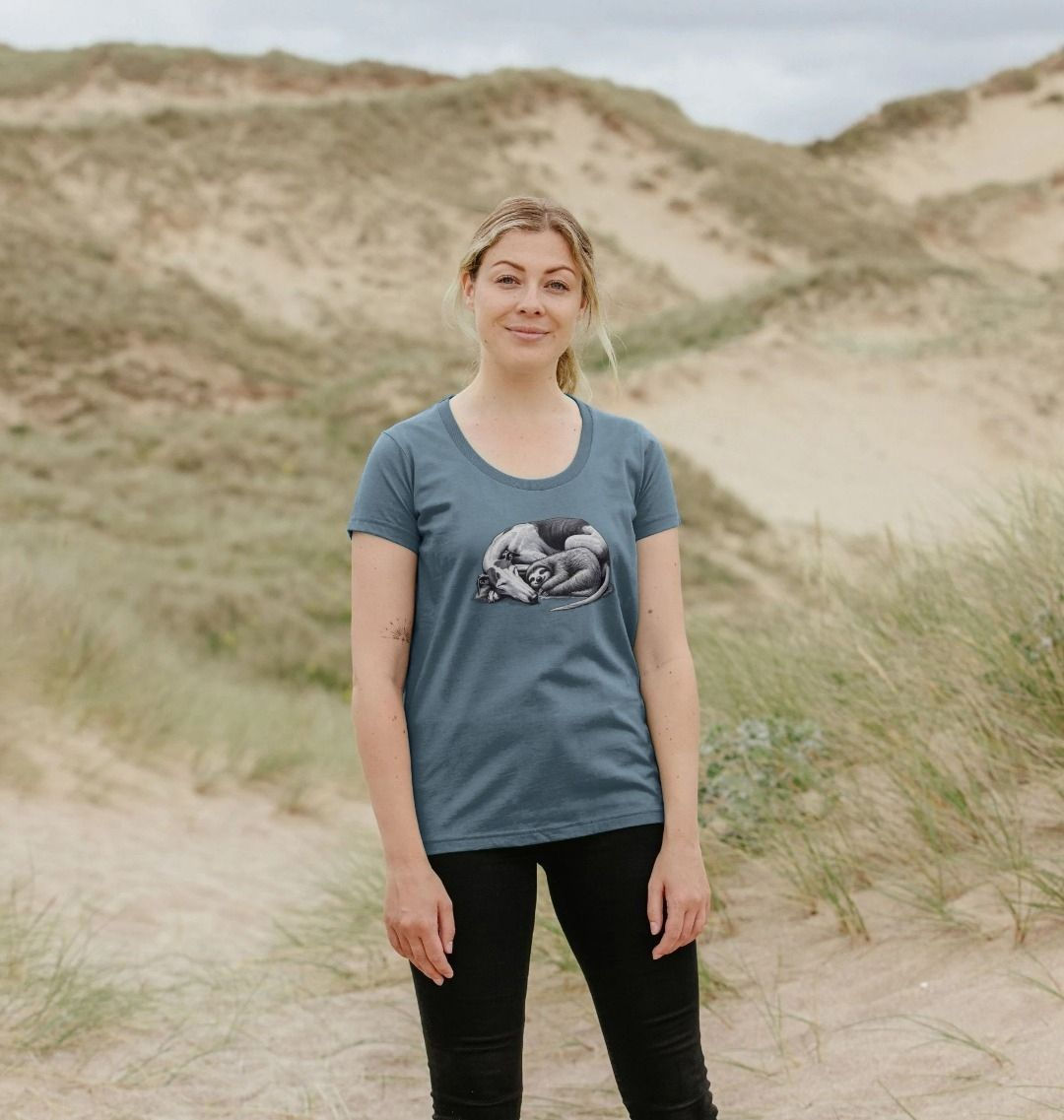 Greyhound Sloth Women's Scoop Neck T Shirt