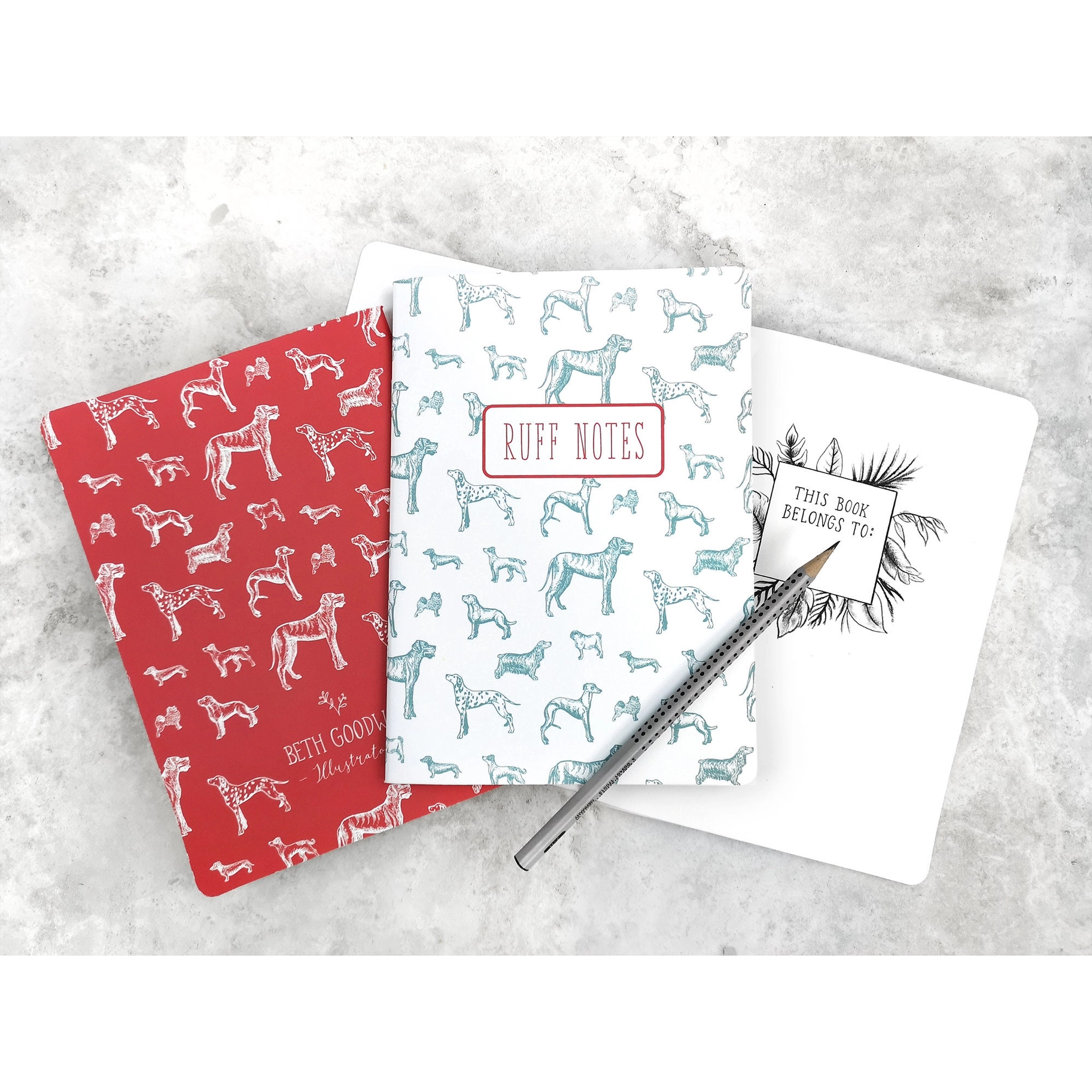 Beth Goodwin Designs Ruff Notes Notebook