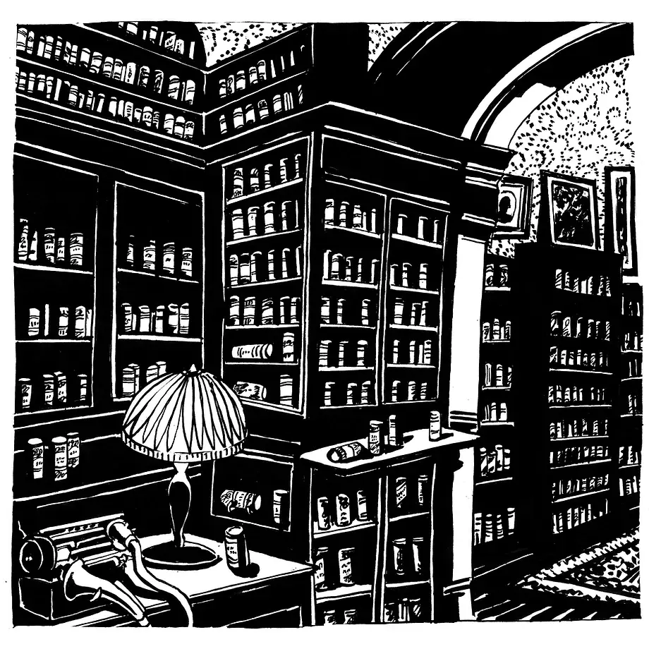 Miniaturbild: Das Ende der Bücher. Aus den »Geschichten für Bibliophile« (1894)