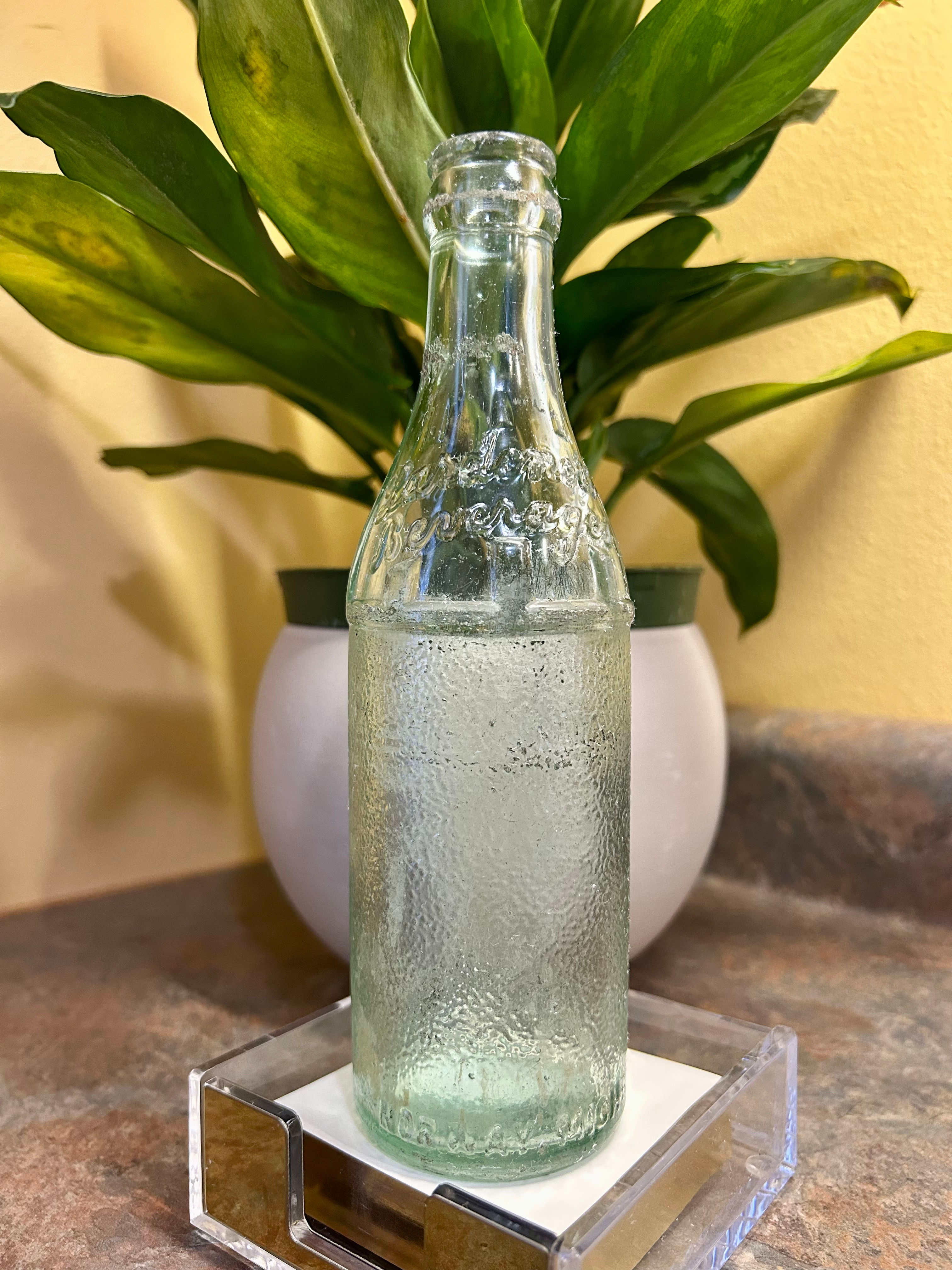 Lardenoit Beverages Norway, Michigan Aqua Glass Bottle