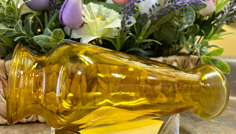 Thumbnail: Stunning Yellow Glass Flower Vase
