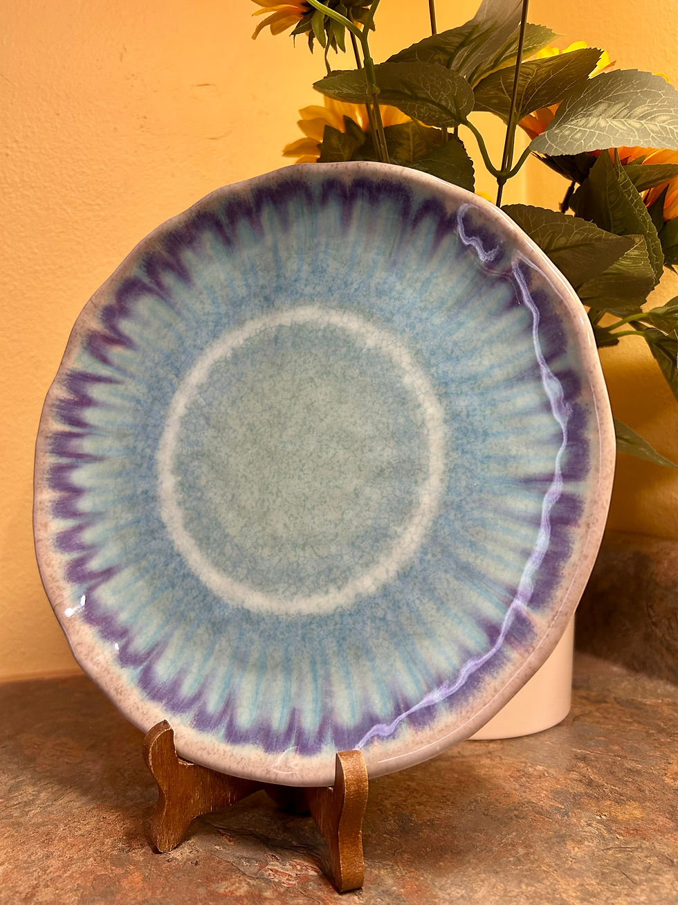 Thumbnail: Beautiful Multi-Colored Blue Decorative Plate from Pier One Imports