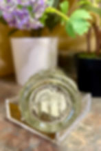 Thumbnail: Iconic Vintage Fauerbach 7 OZ Clear Glass "Shorty" Bottle Madison, Wisconsin