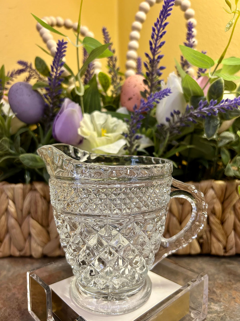 Thumbnail: Gorgeous Anchor Hocking Wexford Clear Glass Creamer/Pitcher