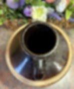 Thumbnail: Incredible Two-Toned Antique Stoneware Jug with Handle