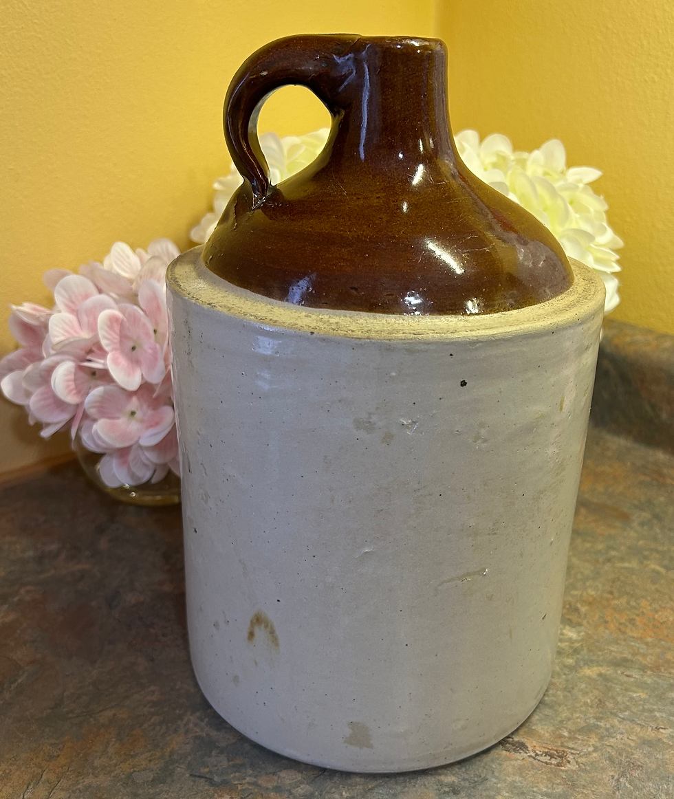 Thumbnail: Vintage Stoneware Two-Tone Crock Jug