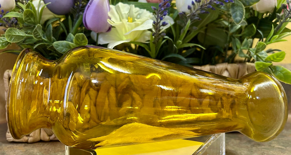 Thumbnail: Stunning Yellow Glass Flower Vase