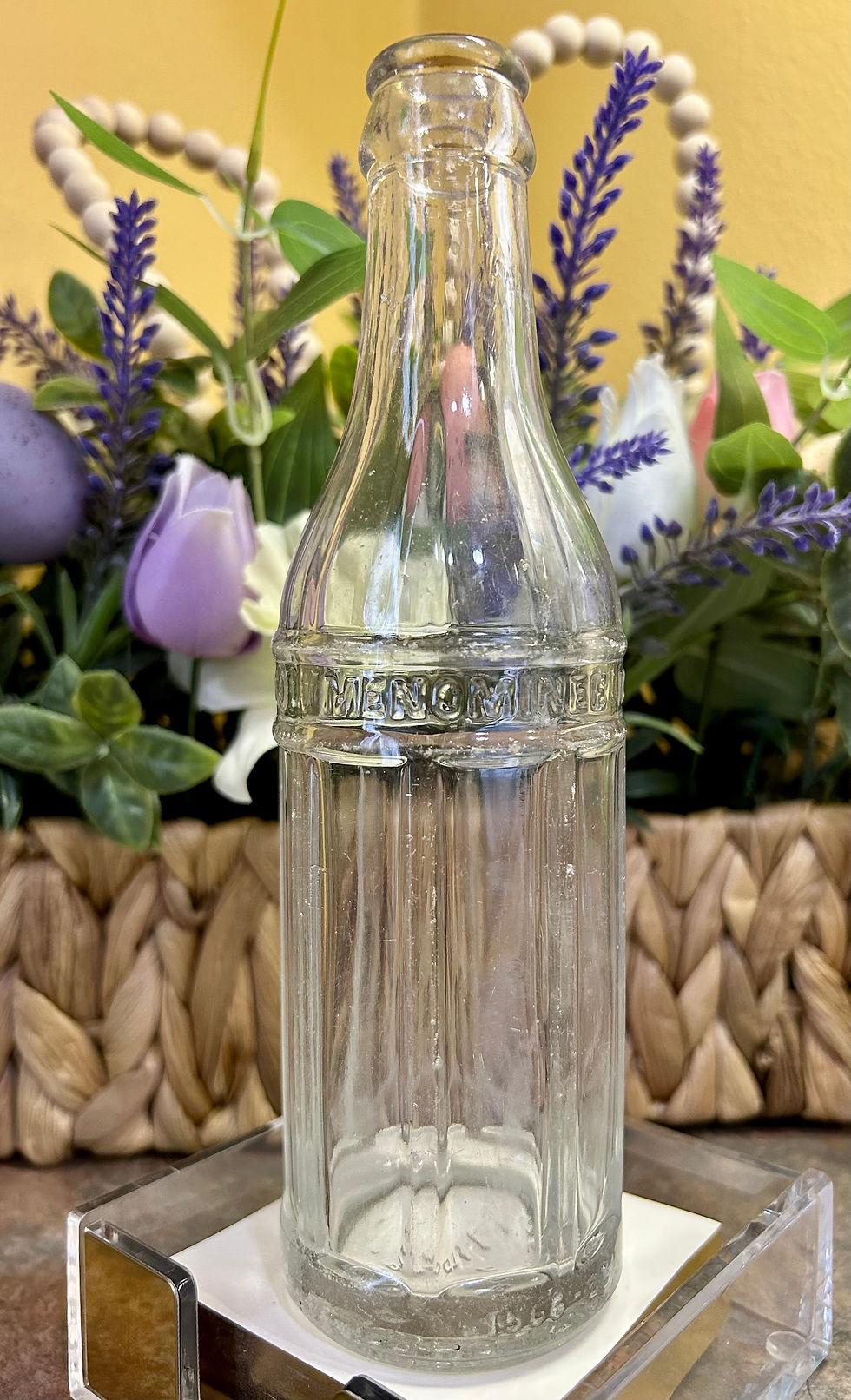 Thumbnail: Beautiful United Beverage Co. Menominee, Michigan Clear Glass Bottle