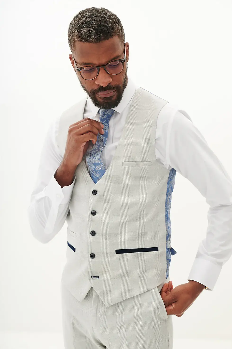 Thumbnail: Stone Check Three Piece Suit