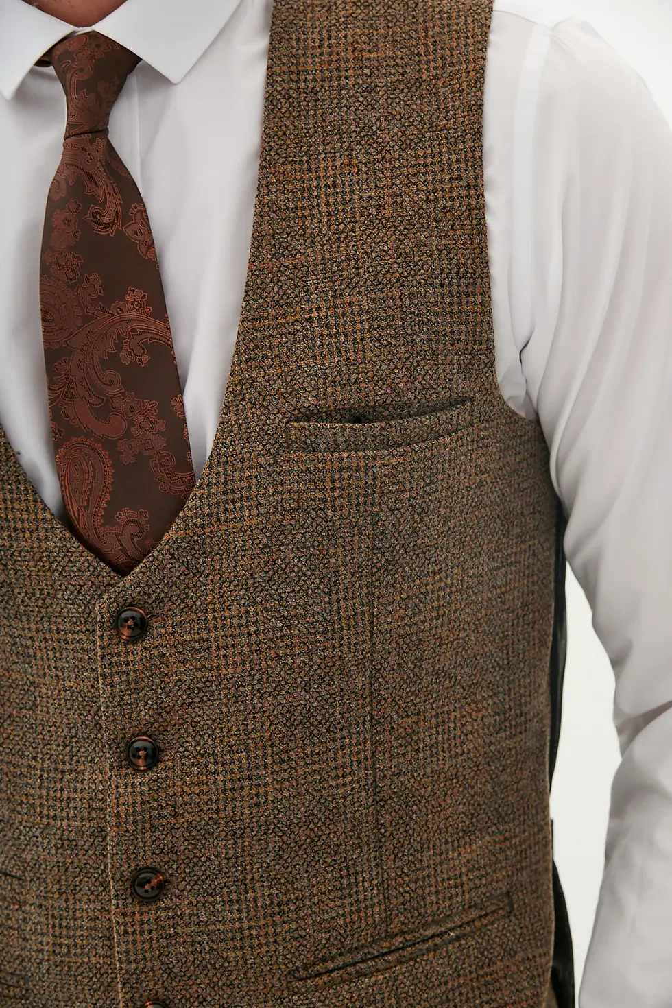 Thumbnail: Tan Tweed Three Piece Suit