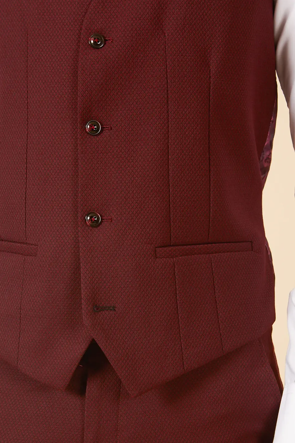 Thumbnail: MARC DARCY Wine Textured 3 Pc Suit