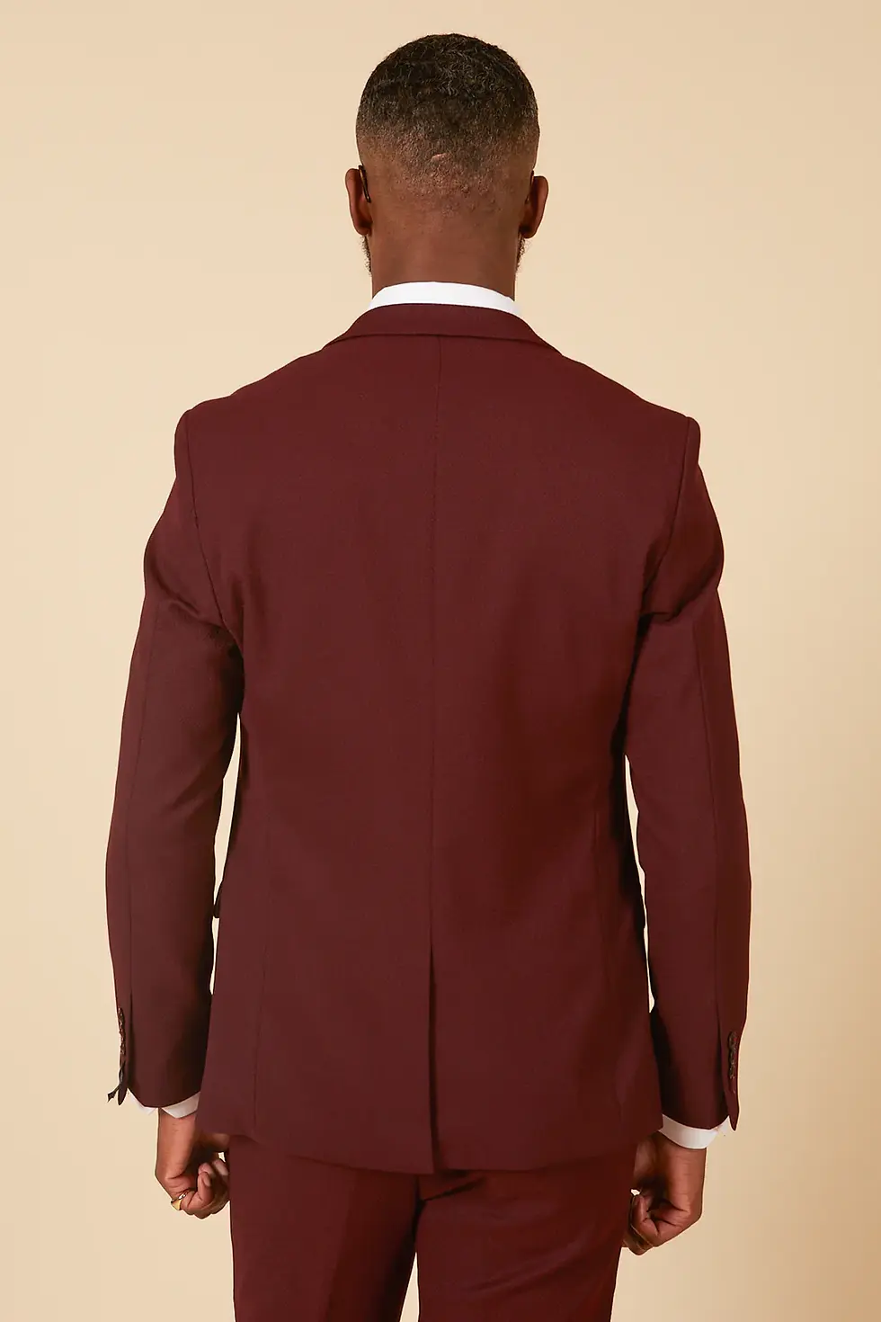 Thumbnail: MARC DARCY Wine Textured 3 Pc Suit