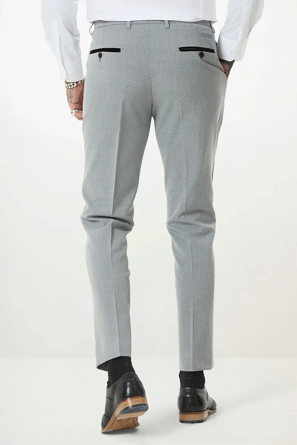 Thumbnail: Silver Grey Check Three Piece Suit