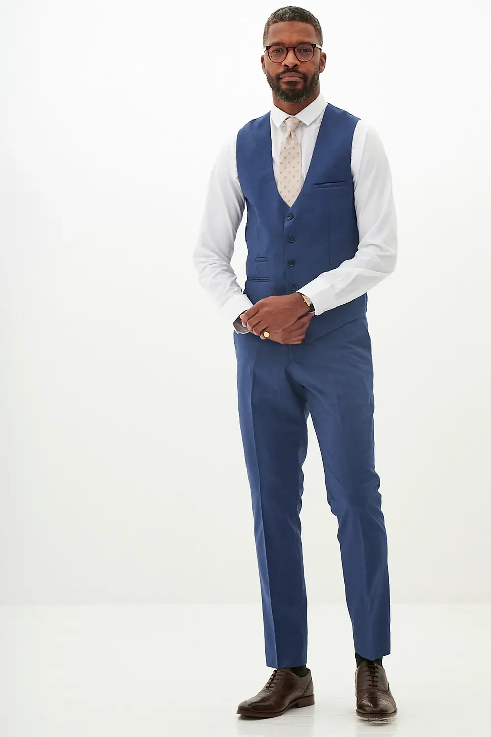 Thumbnail: Navy Blue Three Piece Suit