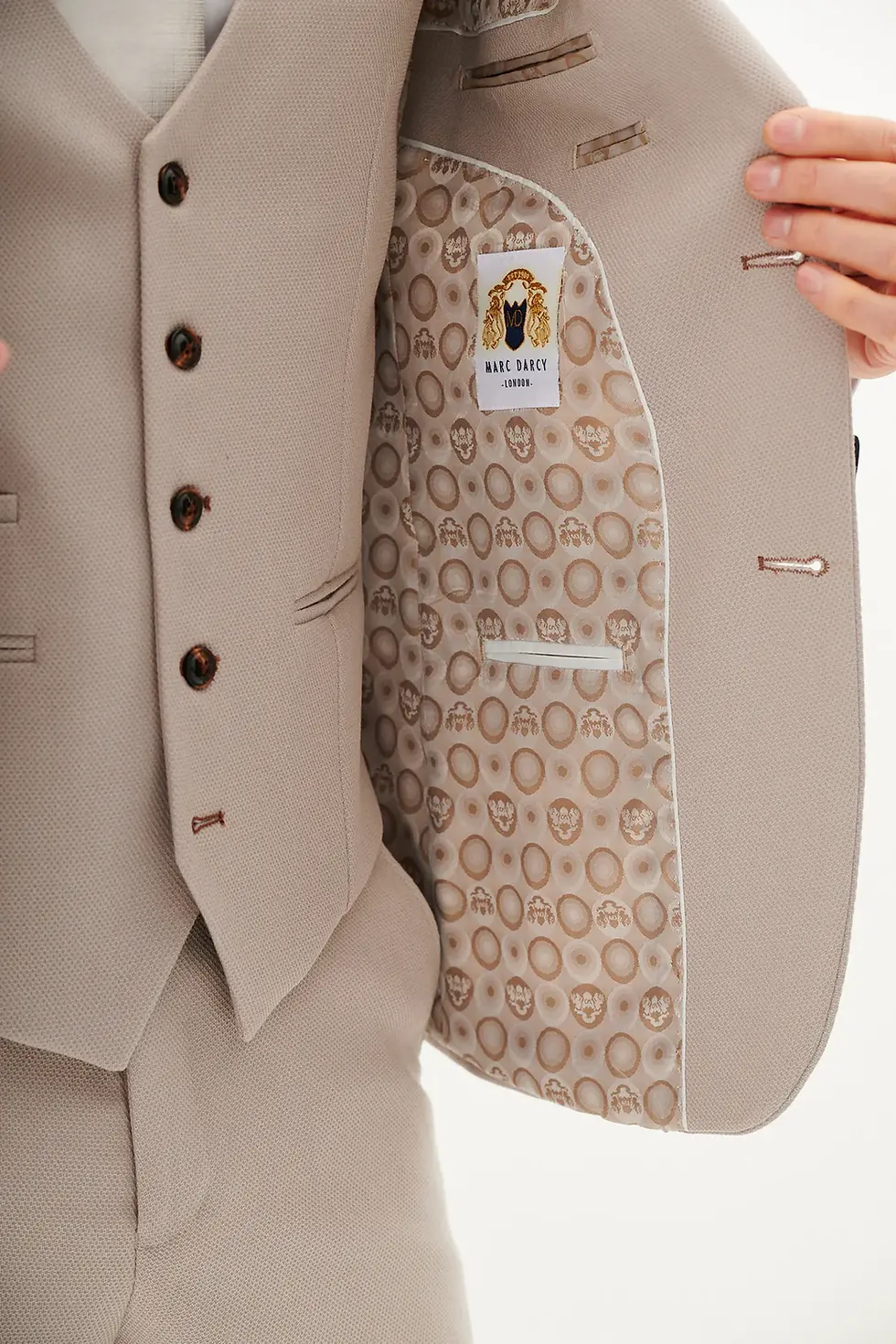 Thumbnail: Stone Beige Three Piece Suit