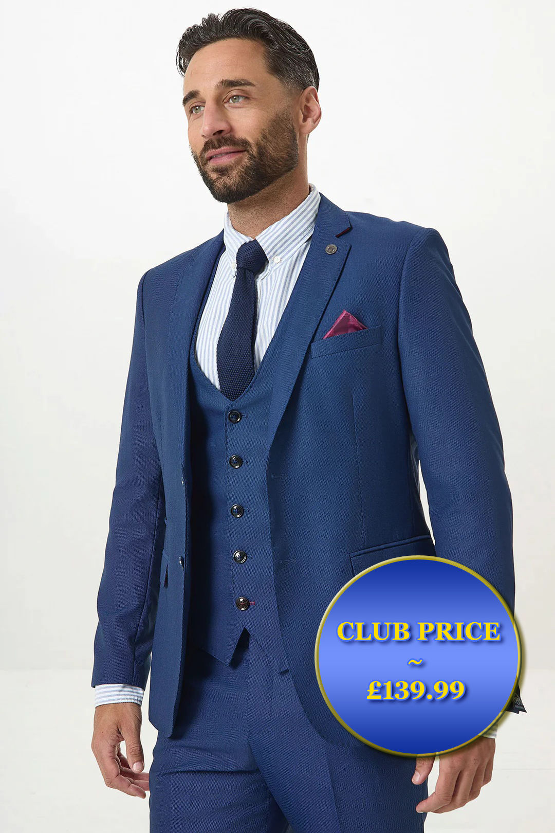 Royal Blue Three Piece Suit