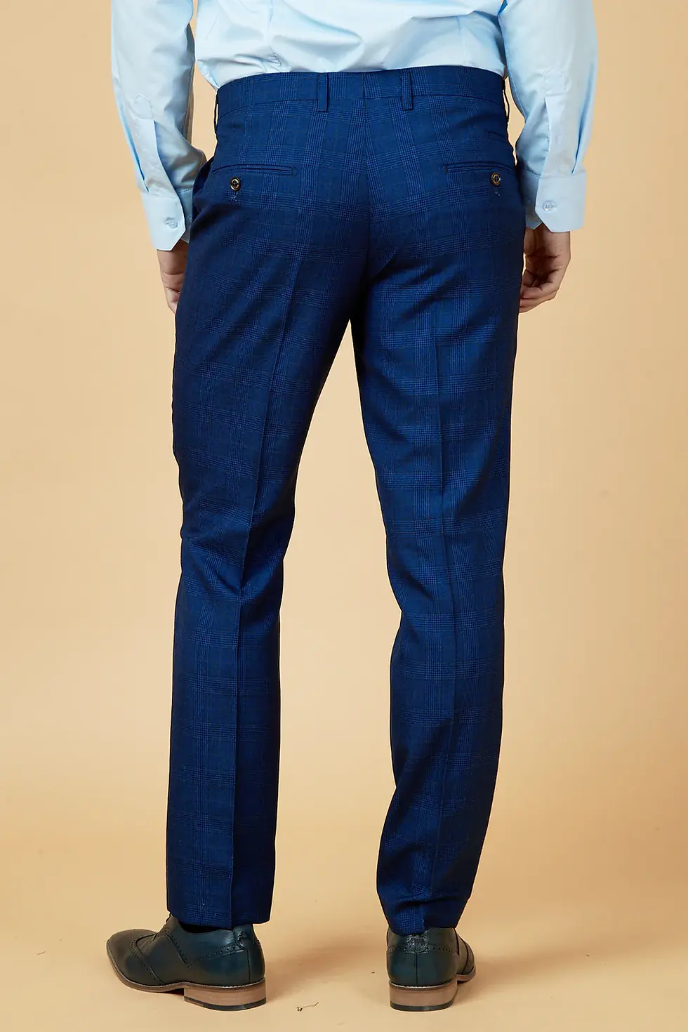 Thumbnail: MARC DARCY Royal Blue Check 3 Pc Suit