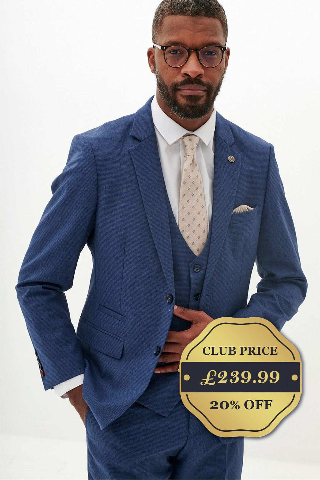 Navy Blue Three Piece Suit