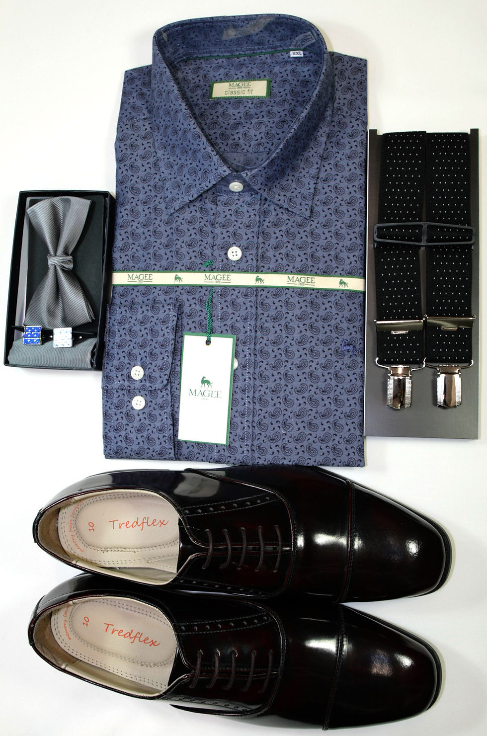 Thumbnail: TF4204 Black Plain Leather Oxford Shoes