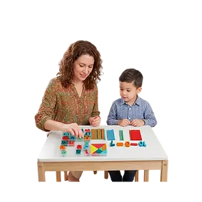 Collection of natural wooden Montessori mathematics and numeracy toys designed for tactile learning