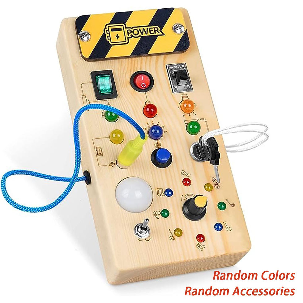 Wooden LED Busy Board - Montessori Sensory Toy for Kids