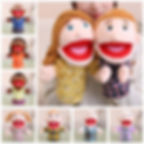 Plush hand puppet.