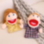 Plush hand puppet.