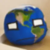 A round plush toy of planet Earth.