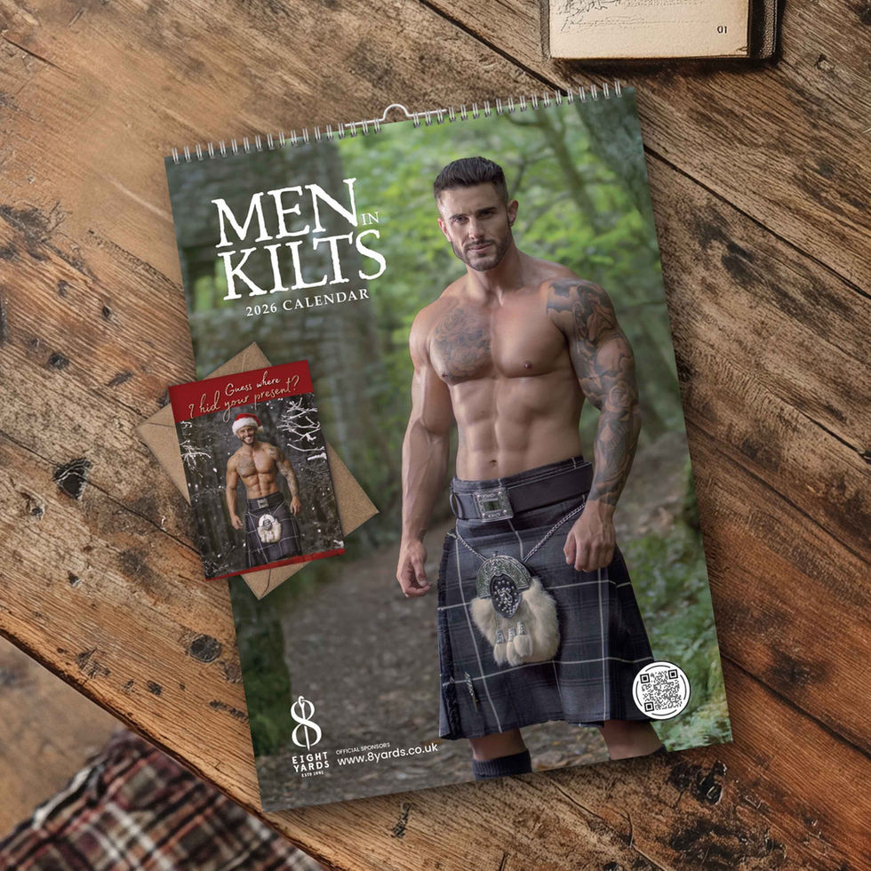 Men in Kilts A3 Calendar & Greetings Card Bundle | 2026