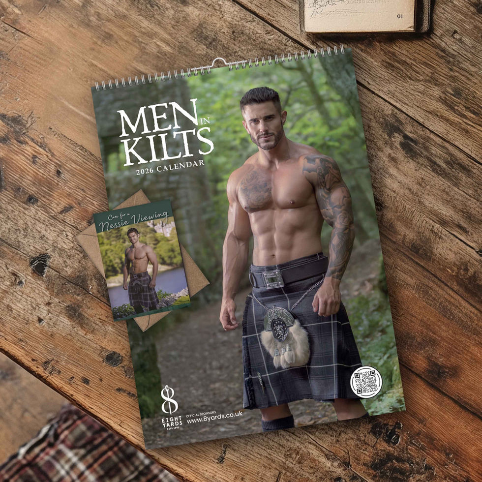 Men in Kilts A3 Calendar & Greetings Card Bundle | 2026
