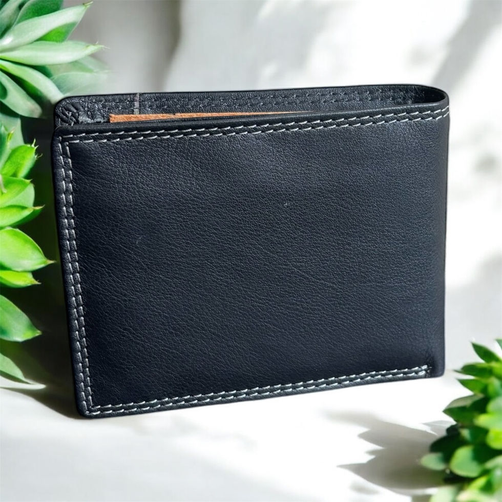 Thumbnail: Dark Blue Trendy Leather Wallet