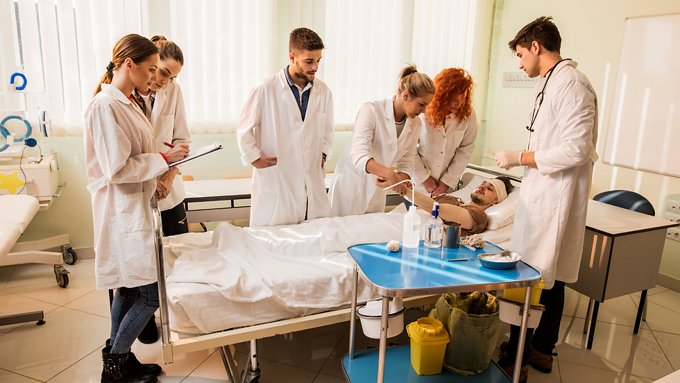 Medical students training