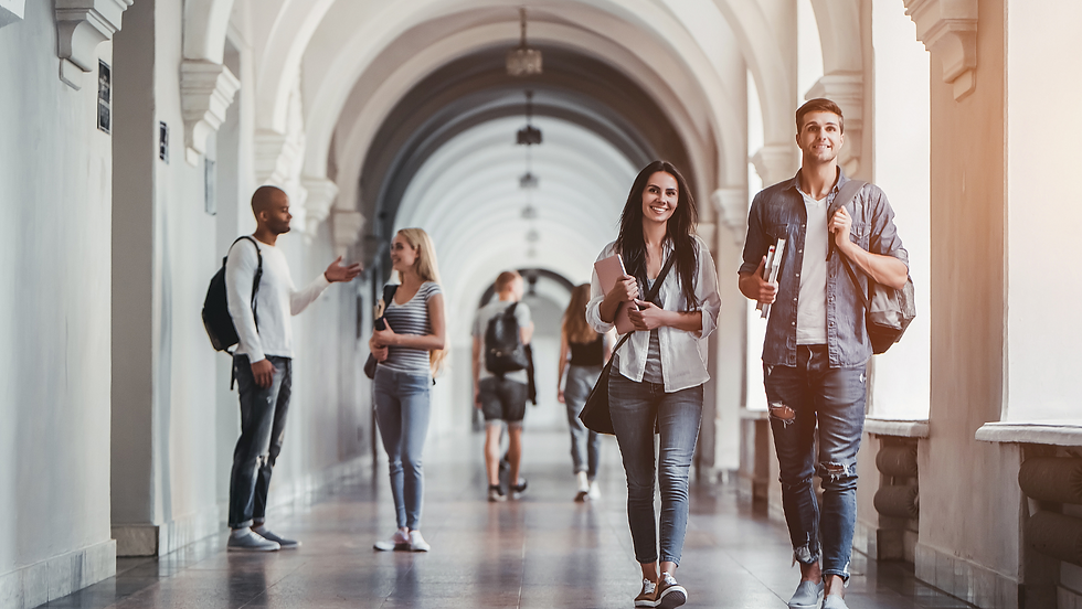Students at university