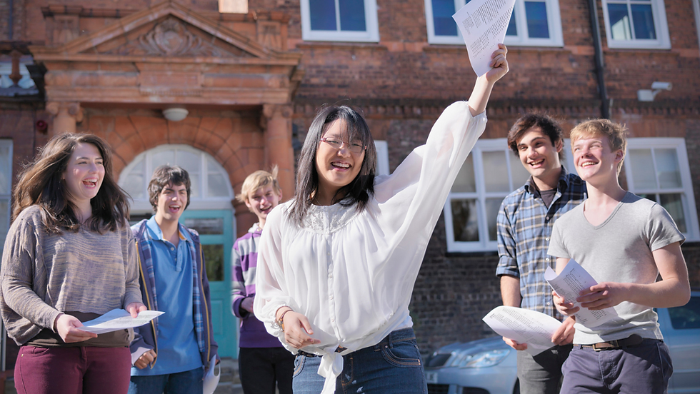 Students on results day