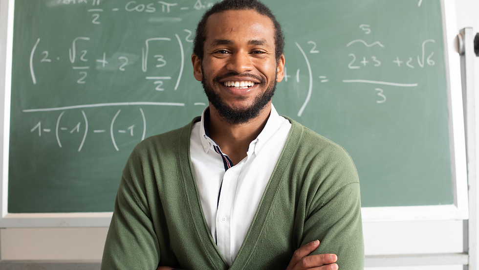 Happy, emotionally intelligent teacher