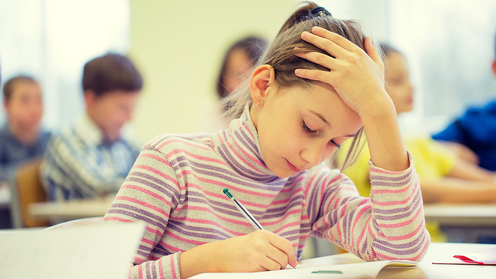 Child sitting 11+ exam