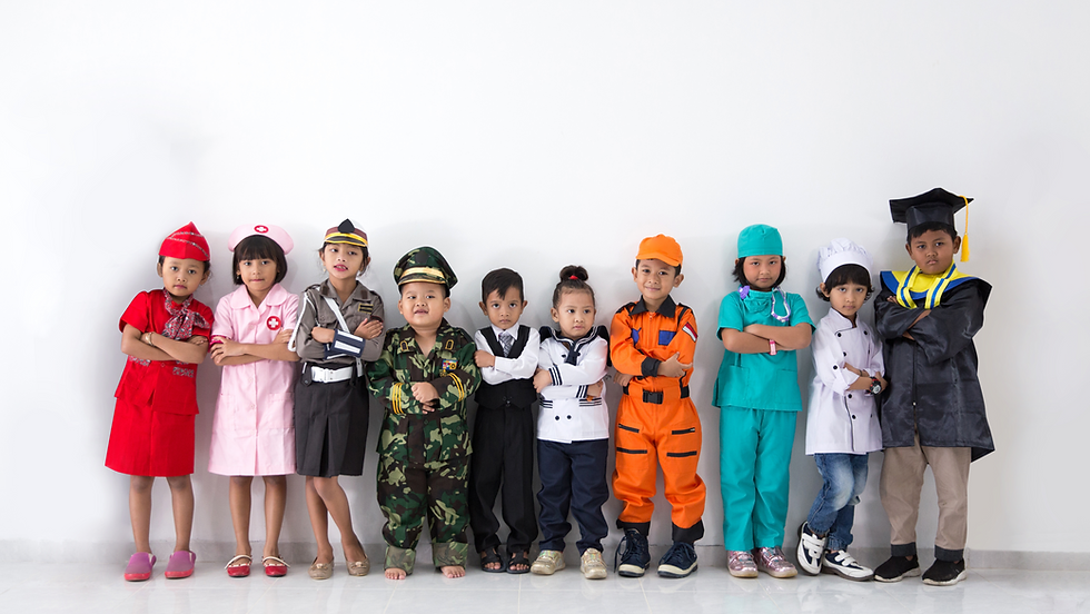 Children dressed as different professions