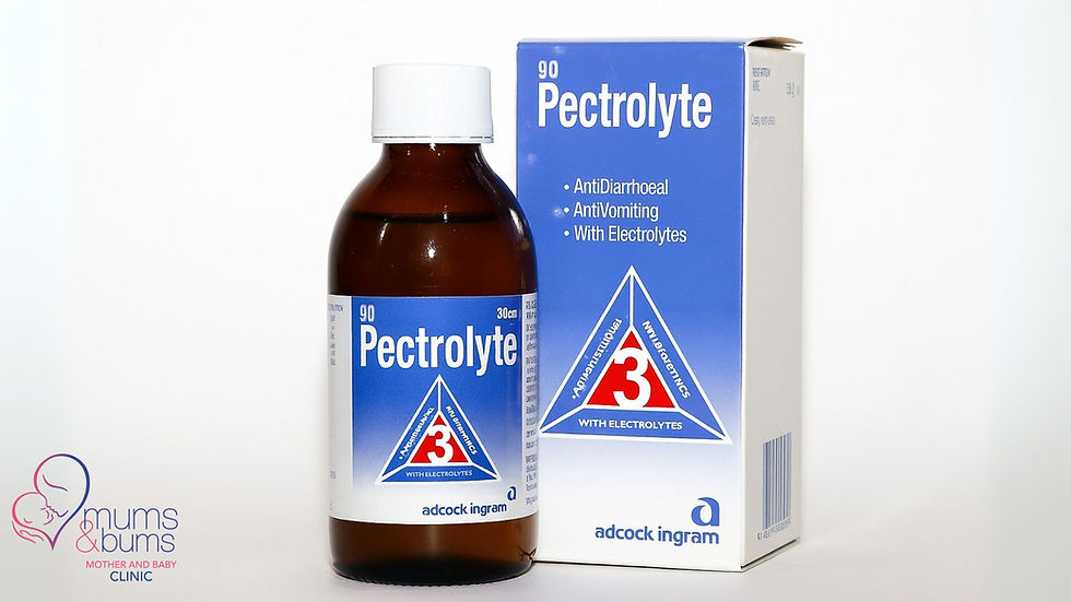 Pectrolyte anti-diarrhoeal and electrolyte suspension | Mums & Bums Clinic, Centurion.