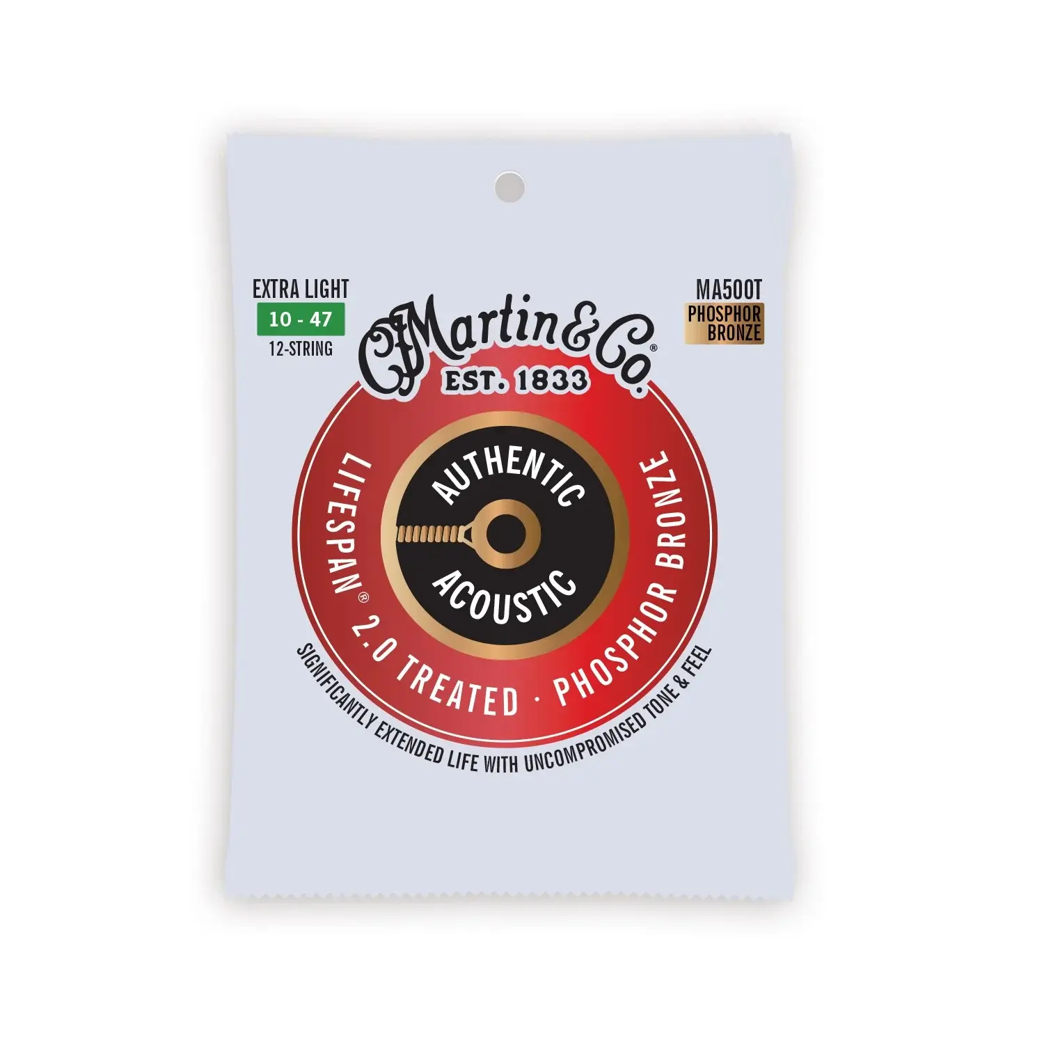 Martin Authentic Acoustic Lifespan® 2.0 Treated Strings MA500T - Phosphor Bronze