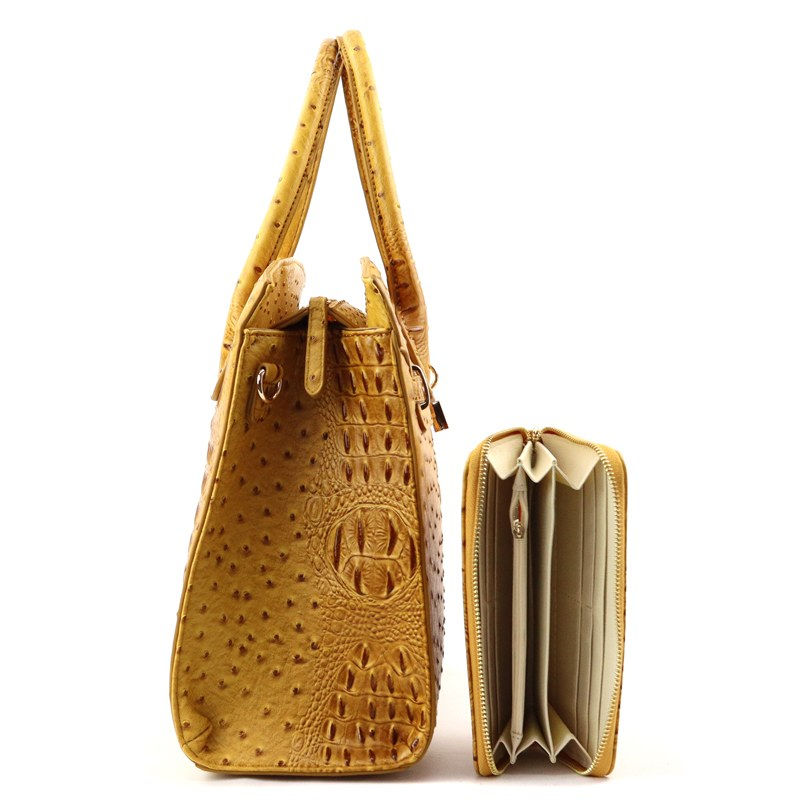Miniatura: Fashion Ostrich Handbag W/Matching Wallet (4 Colors Available)