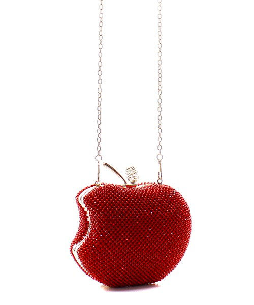 Thumbnail: Rhinestone Apple Clutch Bag 