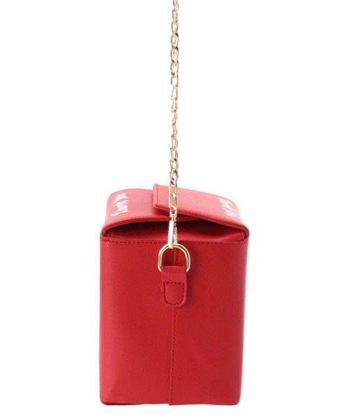Miniatiūra: Red Chinese Take Out Box Messenger Bag With Chain 