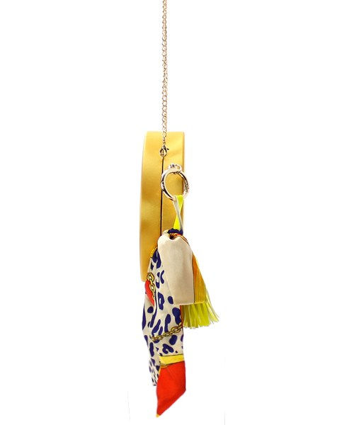 Miniaturebillede: Fashion Satin Clutch Messenger Bag With Scarf (3 Colors Available)