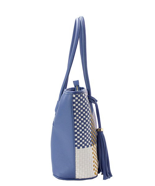Thumbnail: Fashion Plaid Shoulder Bag With Tassle 