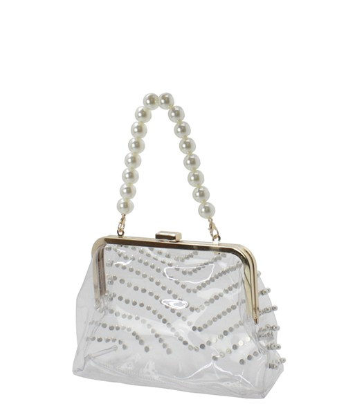 Thumbnail: Clear Pearl Clutch Messenger Bag 