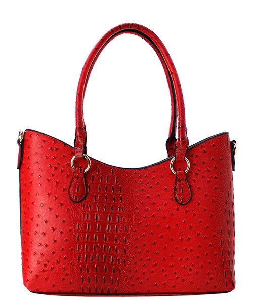 תמונה ממוזערת: Vegan Ostrich 3-In-1 Handbag Set 