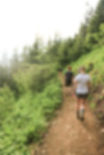 hikers walking a gradual path on mailbox peak trail