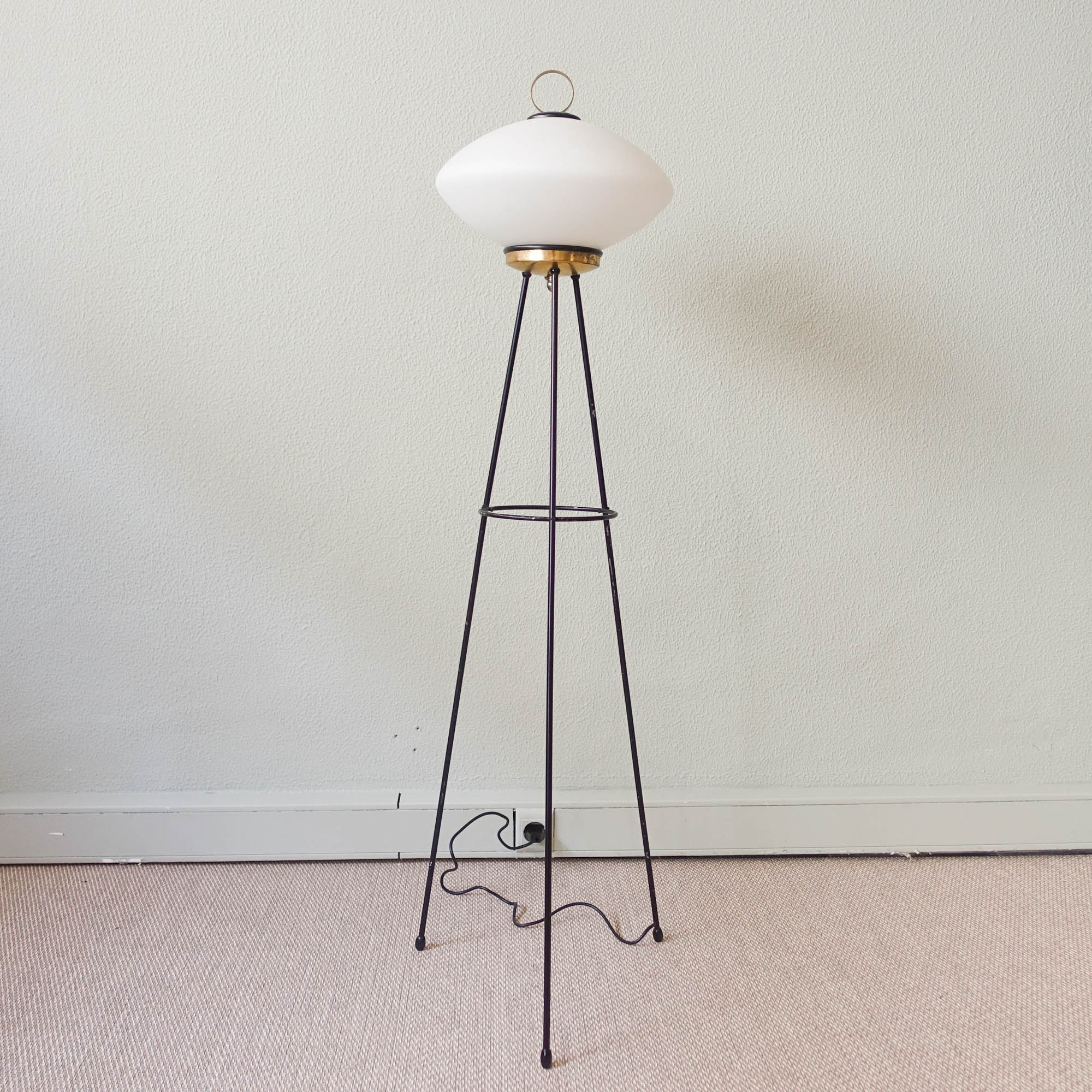 Vintage Italian Tripod Floor Lamp, 1950s