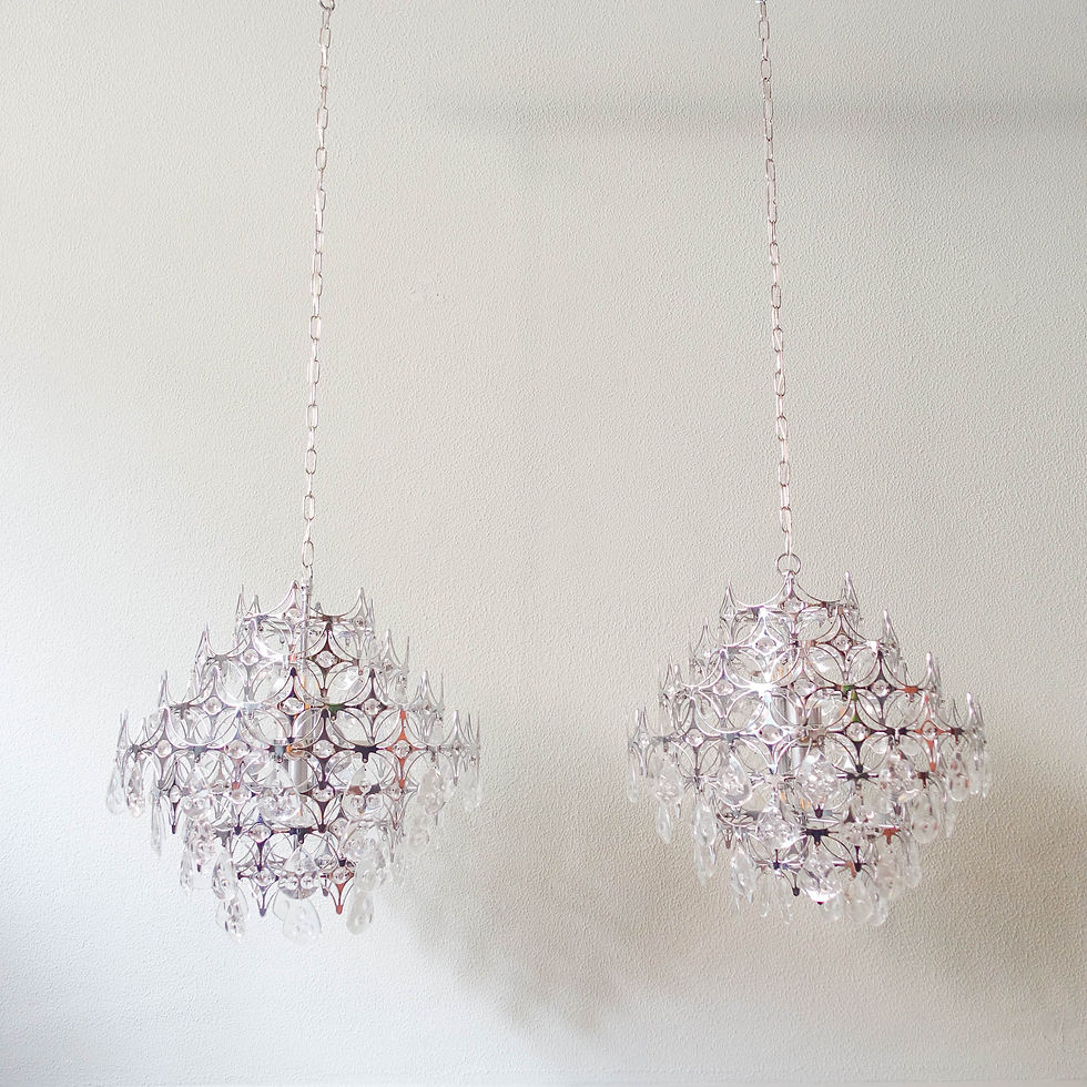 Pair of Chandeliers by Gaetano Sciolari for Sciolari, 1960's