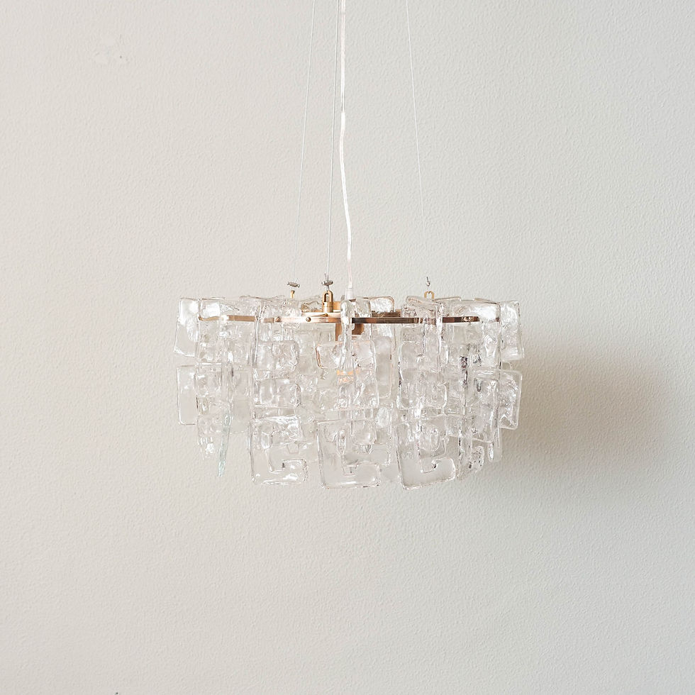 Glass Chandelier by Carlo Nason for Mazzega, 1960's